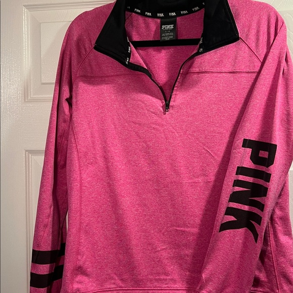 TWO Victoria’s Secret PINK Pullover Jacket 3/4 zip Size Large - Picture 3 of 11